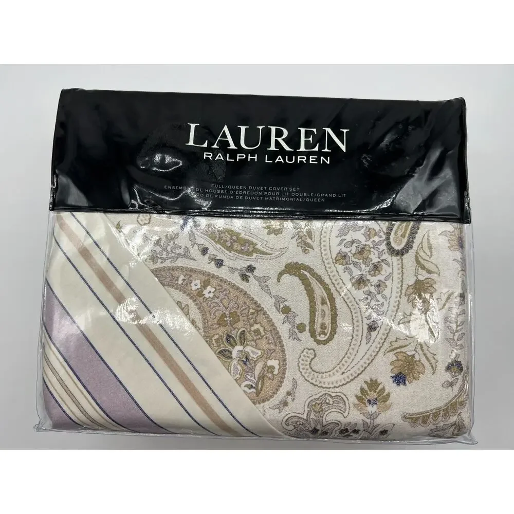 Ralph Lauren Estella 3-Pc. Paisley FULL/QUEEN Duvet Cover Set $385 NWT